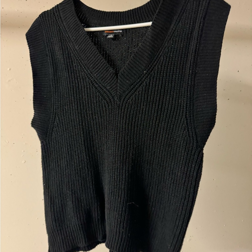 Ambiance Apparel Black Knit Vest